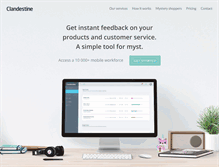 Tablet Screenshot of clandestine.co.za